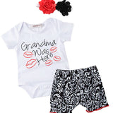 Grandma Was Here 3pcs Baby Outfit