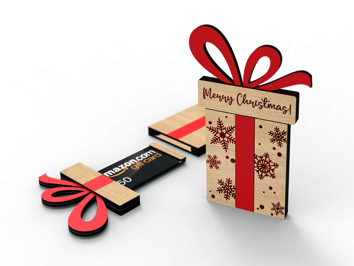 Personalized Merry Christmas Gift Package Gift Card Holder