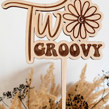 Two Groovy Cake Topper