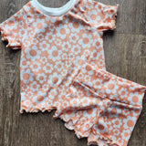 Orange Retro Tee and Shorts Set