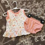 Sweet Floral Ruffle Tank